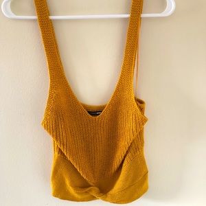 Knit tank crop top